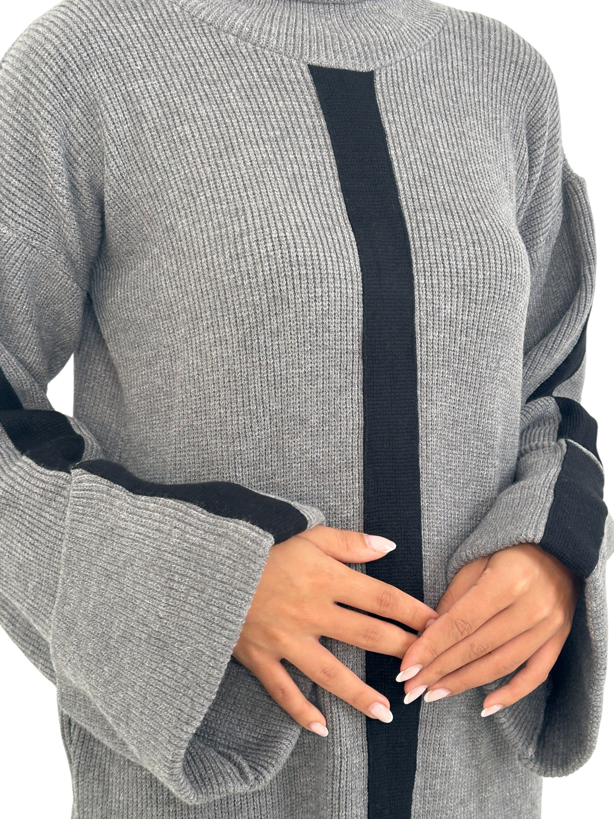 Grey Silhouette Knit Set