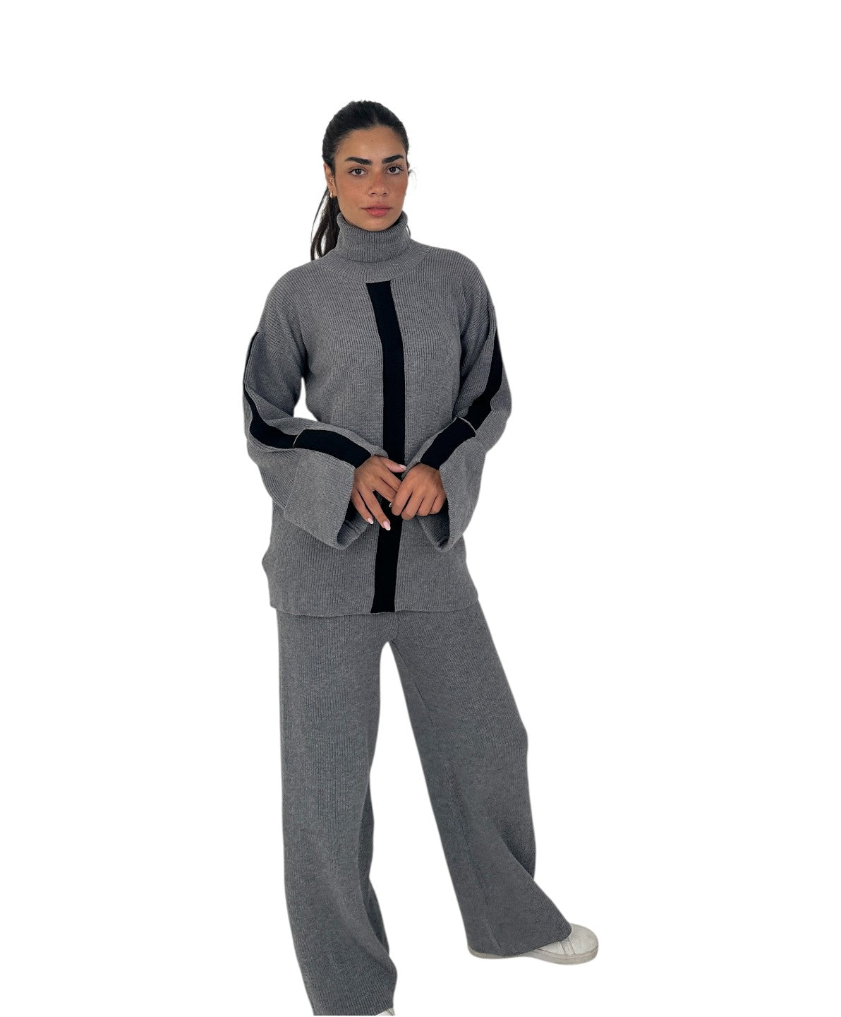 Grey Silhouette Knit Set