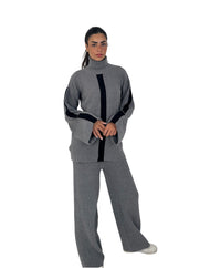 Grey Silhouette Knit Set