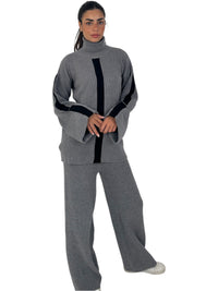 Grey Silhouette Knit Set